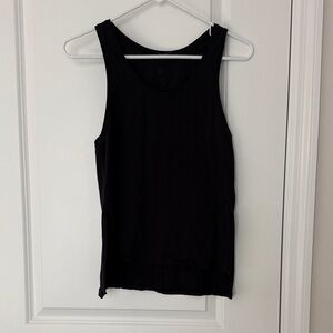 Lulu lemon split hem black tank top. Size 4.